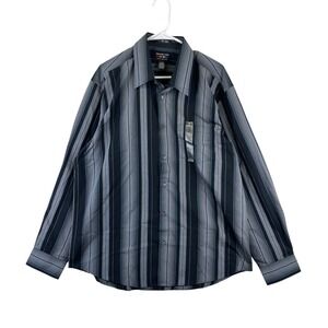 Alexander Julian Colours Button Down Shirt Men's XL Striped Long Sleeve No Iron